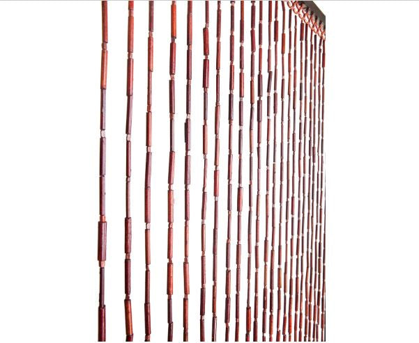 Wooden & Bamboo Bead Curtain - Luca 35.5" x 70" - 27 Strands