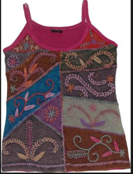 Cotton Patchwork Tank Top 1903