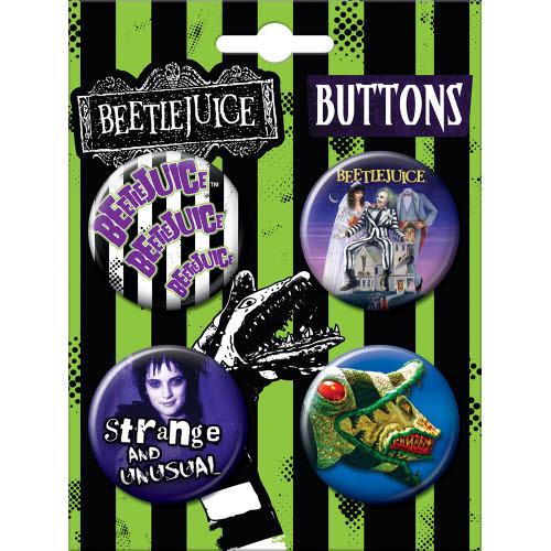 Beetlejuice 4 Button Set