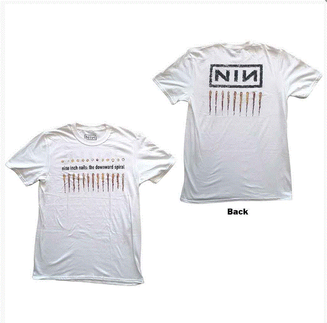 Nine Inch Nails Unisex T-Shirt - Downward Spiral (Back Print)