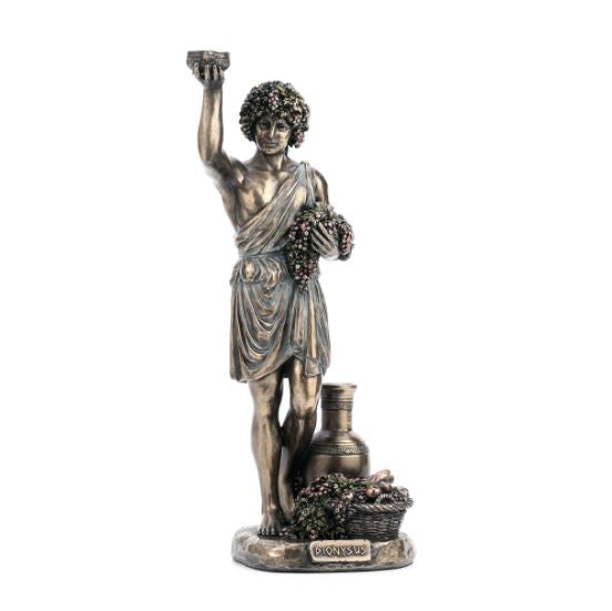 Dionysus Greek God Of Wine Holding Grapes Statue 77406