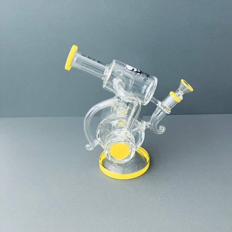 9" Pit Bull Recycler Water Pipe Yellow