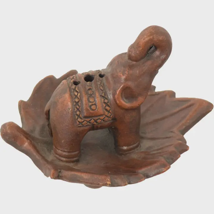 Terra Cotta Elephant Incense Holder 89447