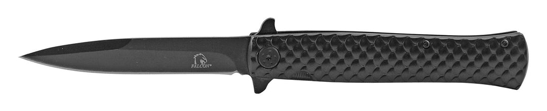 5" Stiletto Style Spear Point Folding Pocket Knife - Black