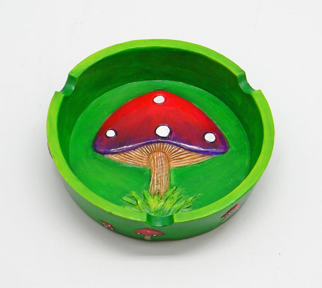 Mushroom Round Poly Stone Ashtray