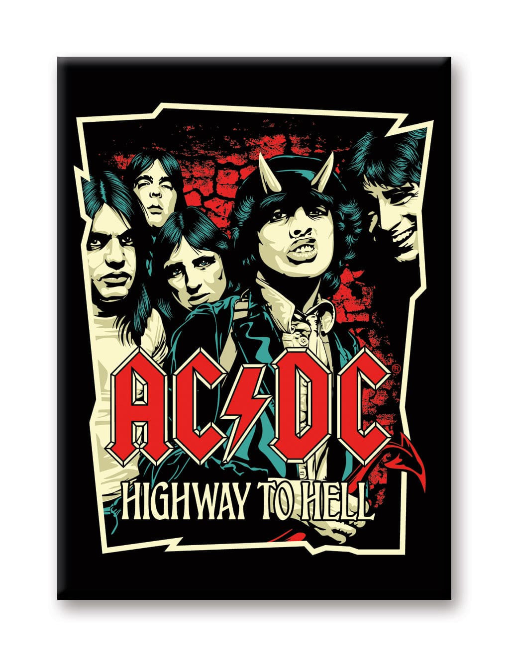 NMR - AC/DC Highway to Hell Art Flat Magnet 94559