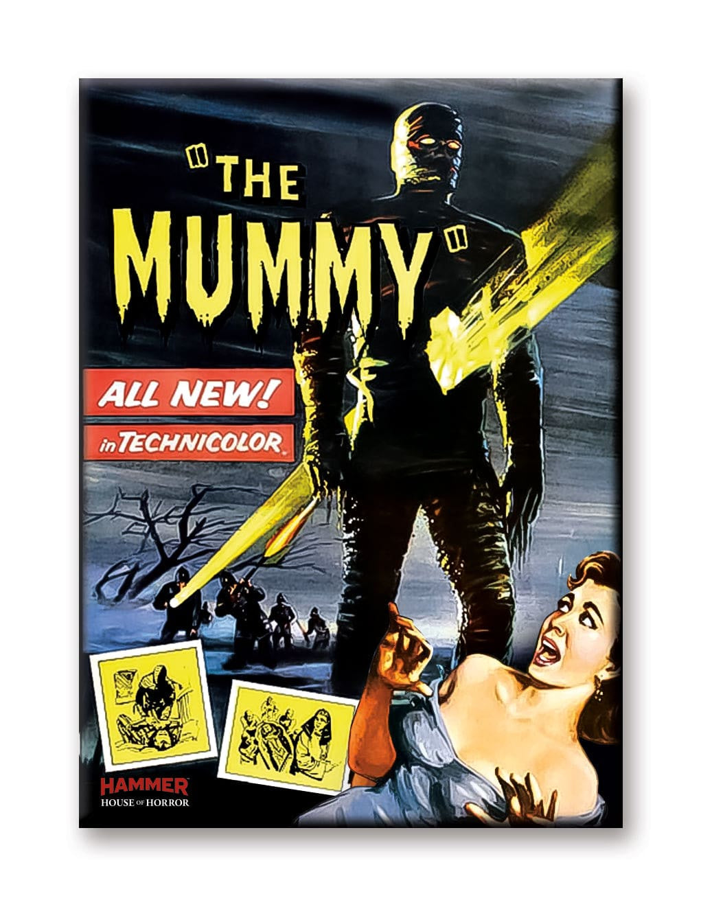 NMR - Hammer Films The Mummy Girl Flat Magnet