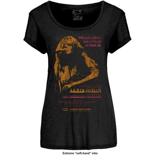 Janis Joplin Madison Square Garden Ladies T-Shirt