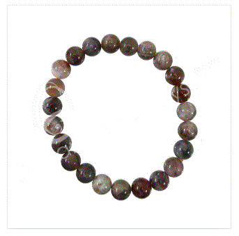 Oceanic - Peach & Black Moonstone Beaded Bracelet