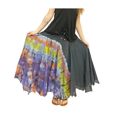 Blue Sky - Tie Dye Spinner Skirt 3301