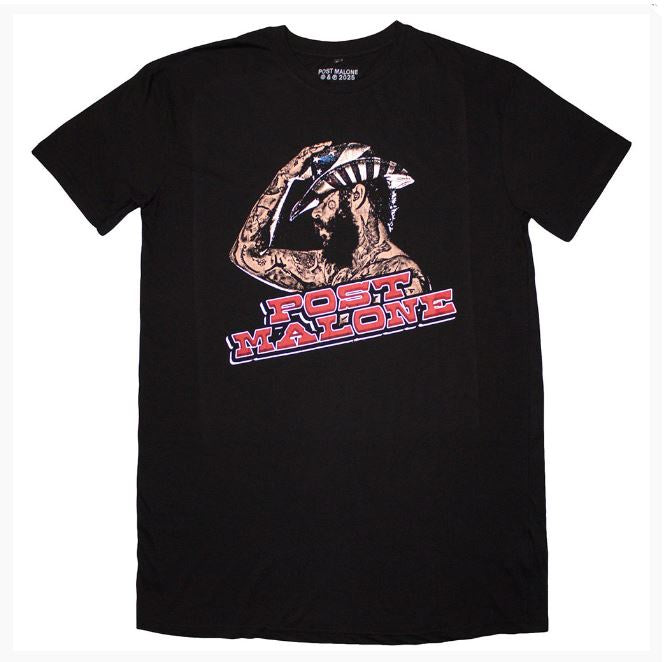 Post Malone Ladies T-Shirt Dress - Cowboy Hat (Black)