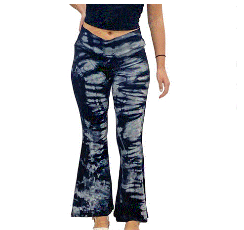 Blue Sky Rayon Lycra Tie Dye Pants 2130