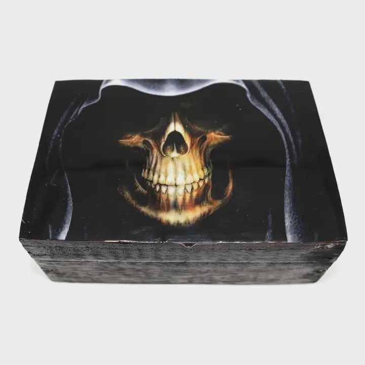 Wooden Storage Box - Grim Reaper