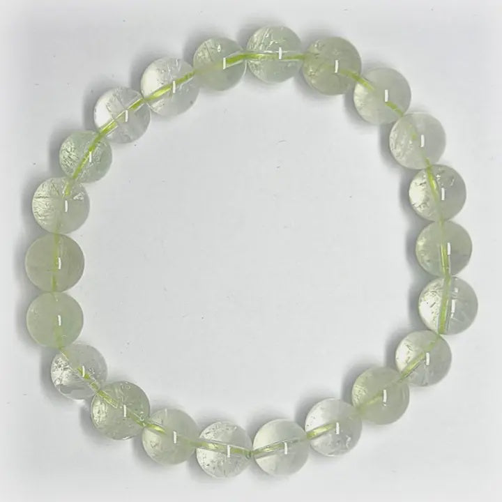 Prasiolite "Green Quartz" Elastic Beaded Bracelet