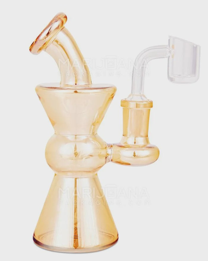 Hourglass Bent Neck Platinum Fumed 7" Rig