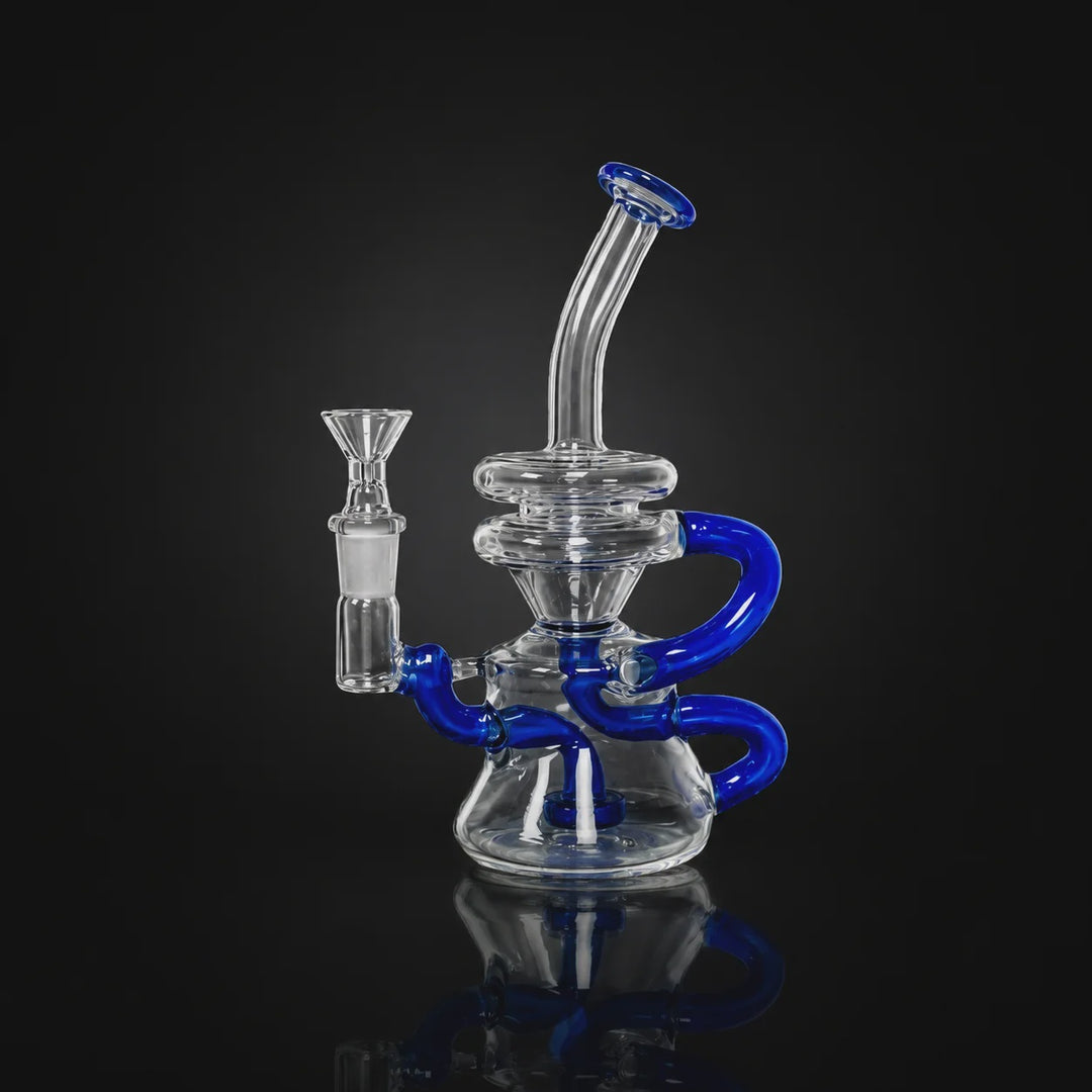 8" Bent Neck Recycler Water Pipe