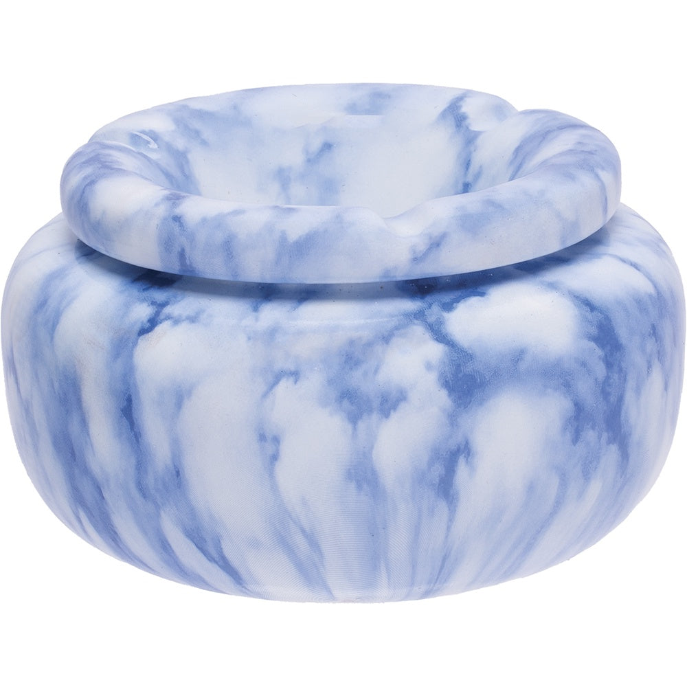 Moroccan Ceramic Ashtray - Marble Blue