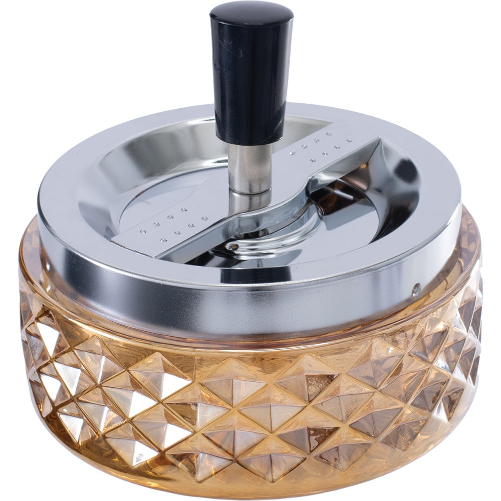 Glass 4.75" Spinning Ashtray