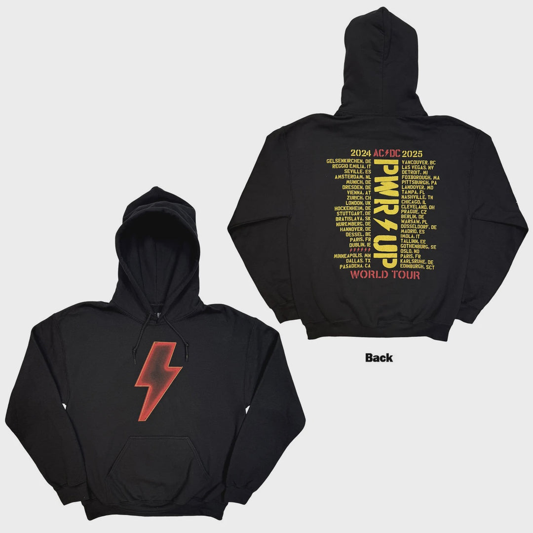 AC/DC Hoodie: Lightning Bolt World Tour '24-'25