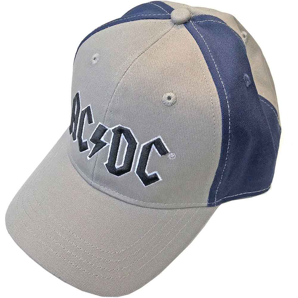 AC/DC UNISEX BASEBALL CAP: BLACK LOGO (2 TONE)