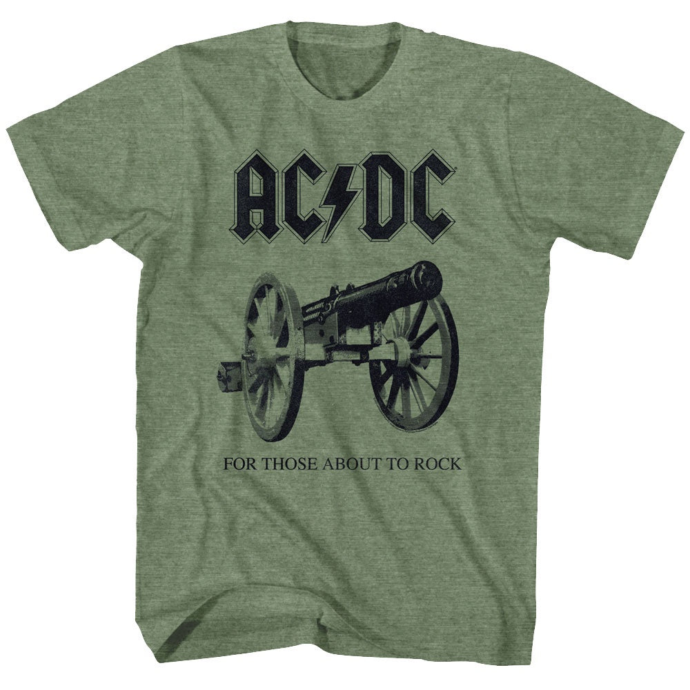 ACDC About to Rock Again Military Green T-Shirt