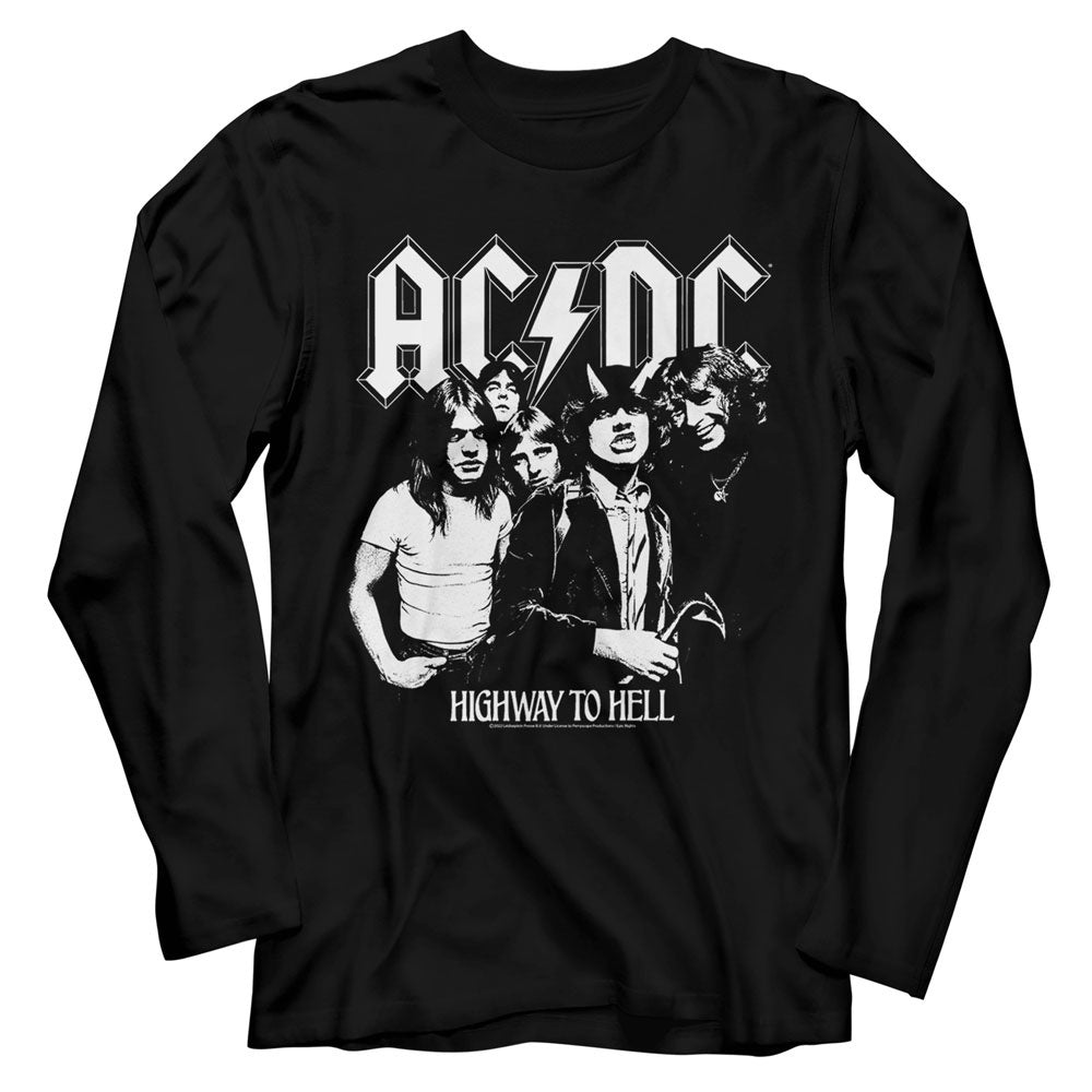 ACDC B&W Highway Photo Long Sleeve Shirt