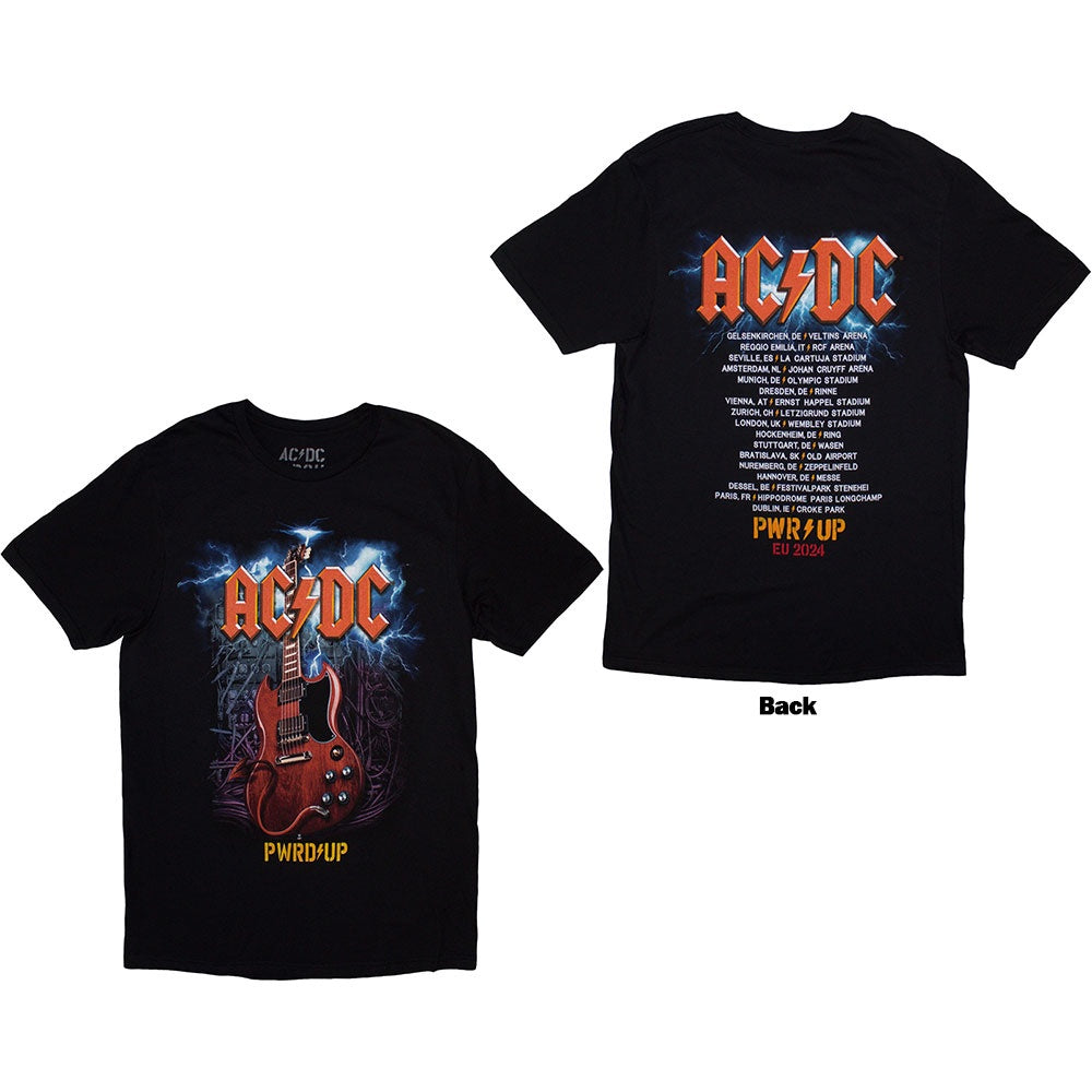 AC/DC T-Shirt: Guitar PWR-UP EU Tour '24