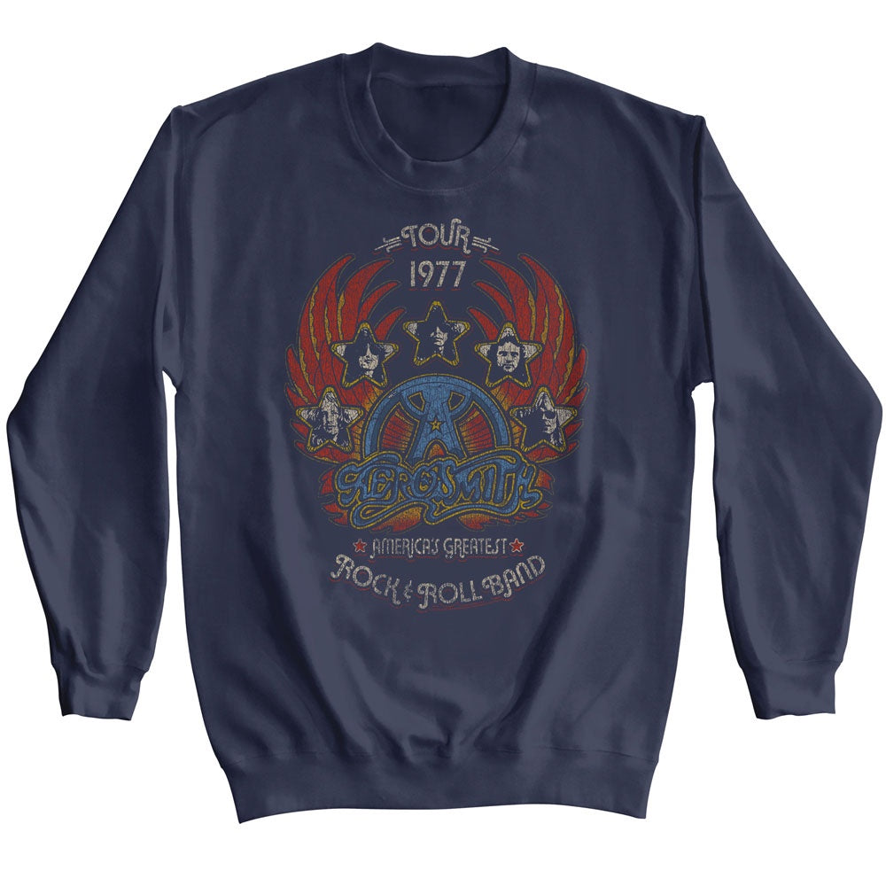 Aerosmith Tour 1977 Distressy Sweatshirt