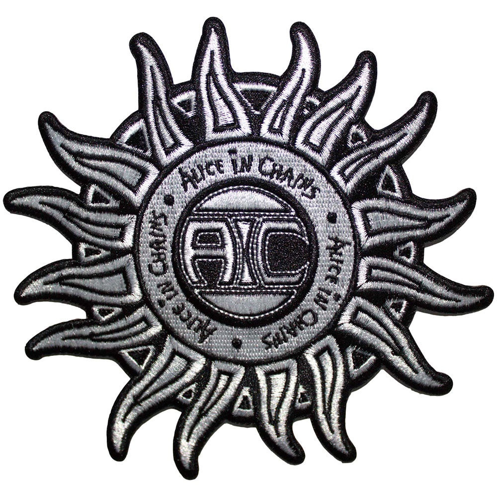 Alice In Chains Standard Patch - Sun Logo B&W