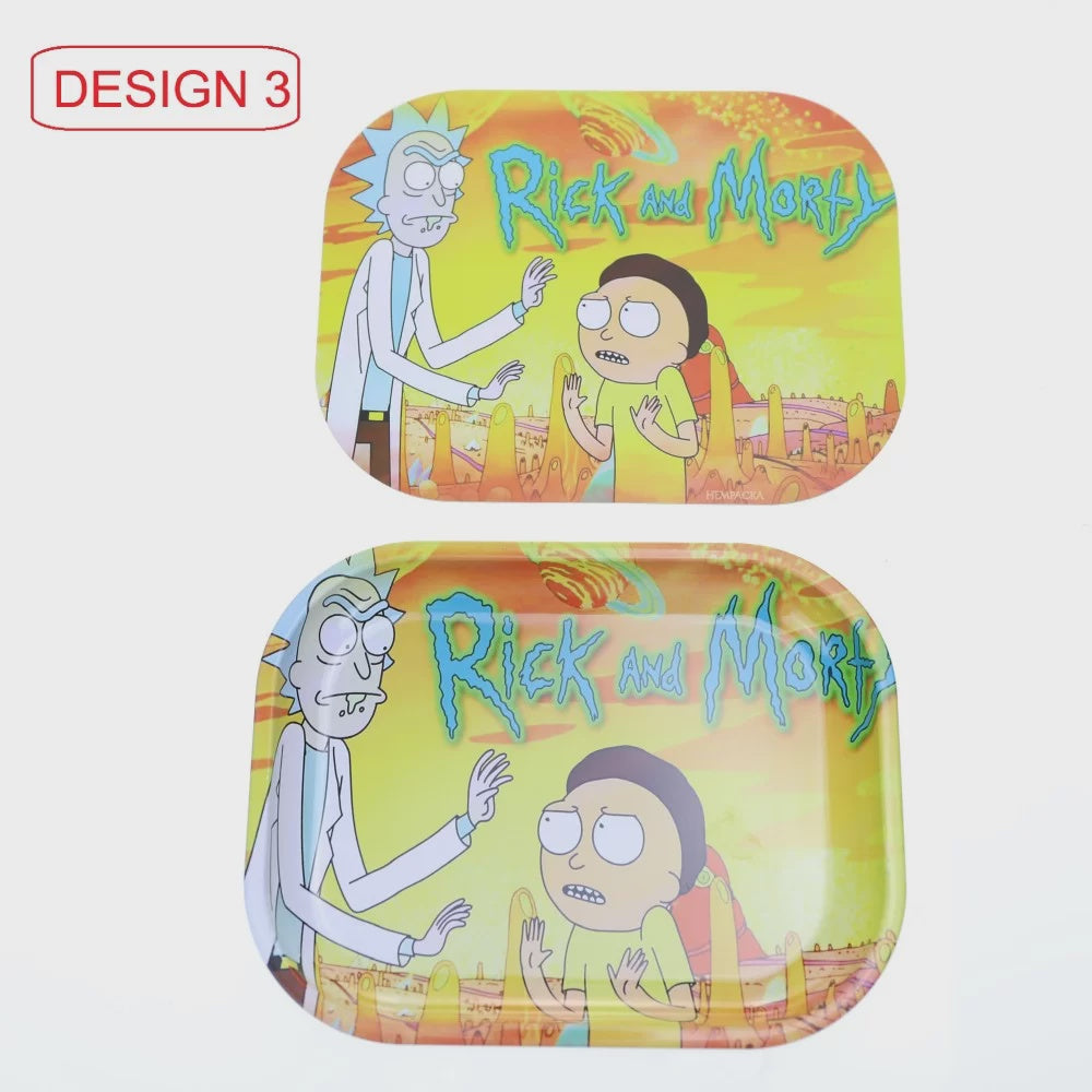 Clover - Schwifty Art Small Rolling Tray W/ Magnetic Lid (5 X 7) - Design 3