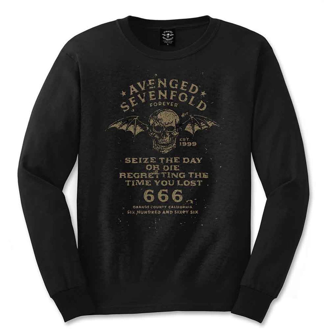 Avenged Sevenfold Unisex Long Sleeve Shirt - Seize the Day (Black)