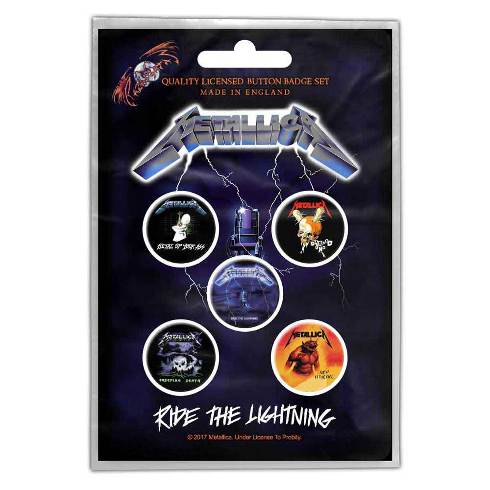 METALLICA BUTTON BADGE PACK: RIDE THE LIGHTNING