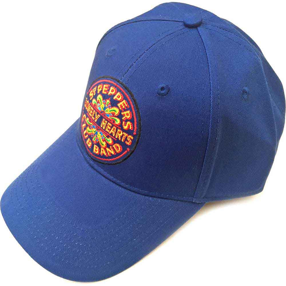 THE BEATLES UNISEX BASEBALL CAP: SGT PEPPER DRUM (MID BLUE)