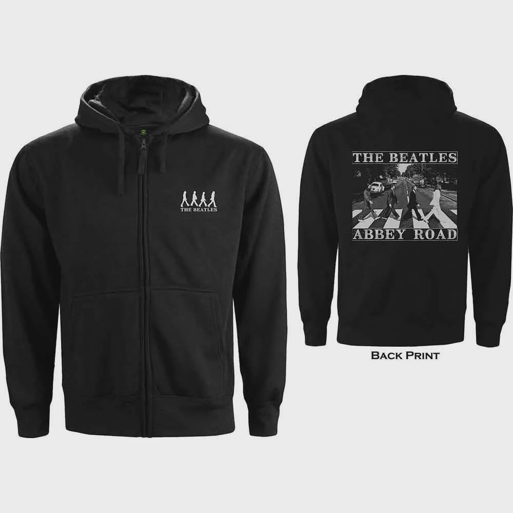 The Beatles Zip Hoodie: Abbey Road Back Print