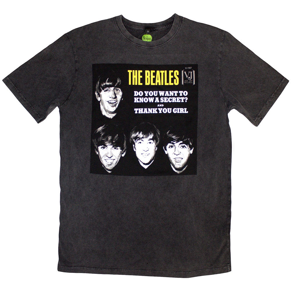 The Beatles Stone Wash T-Shirt: VJ Secret Sleeve