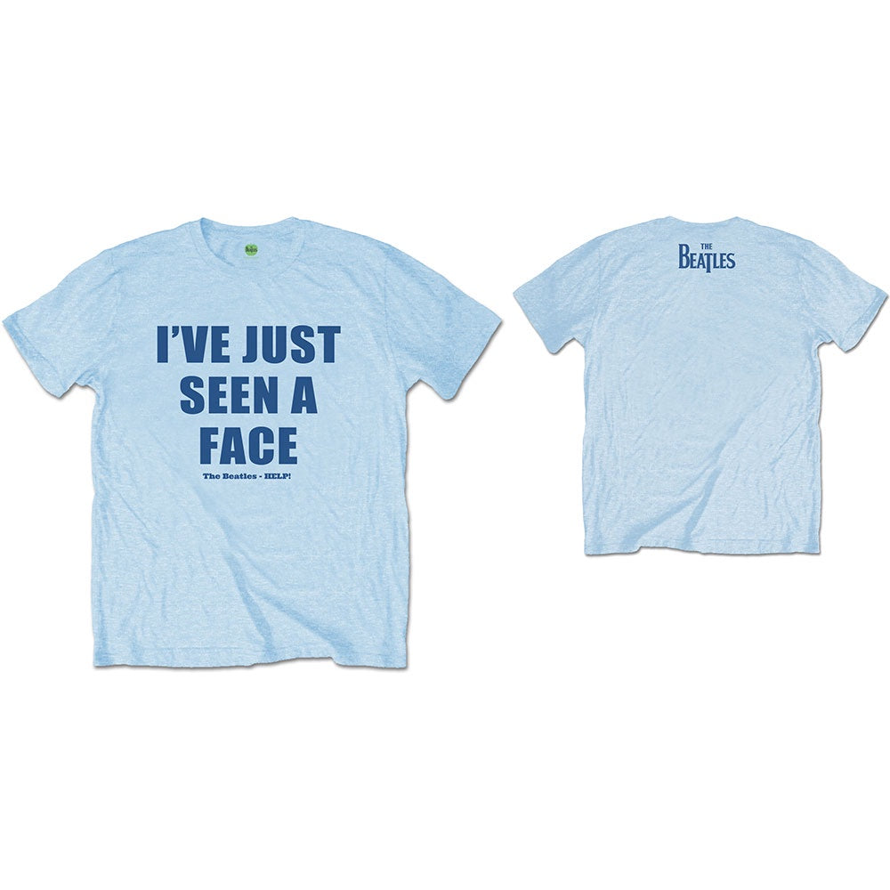 THE BEATLES UNISEX T-SHIRT: I'VE JUST SEEN A FACE (BACK PRINT)