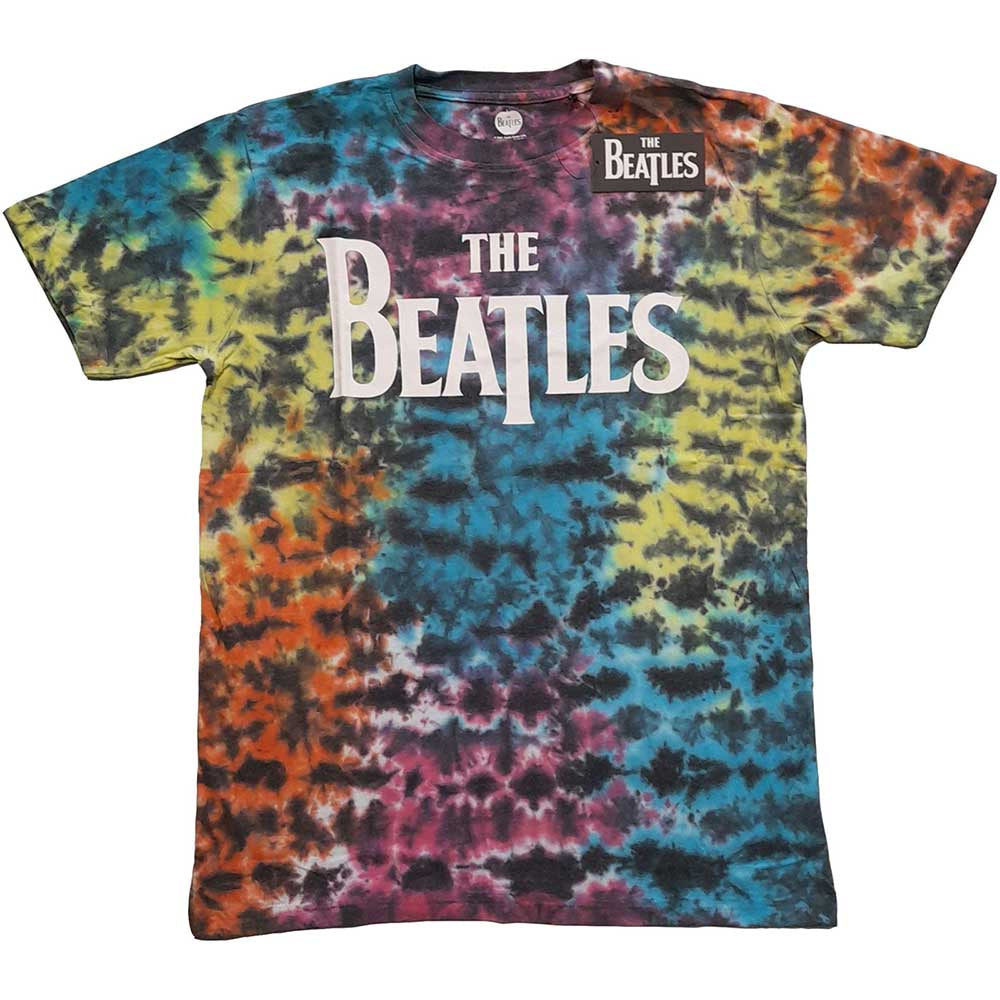 THE BEATLES UNISEX T-SHIRT: DROP T LOGO (WASH COLLECTION)