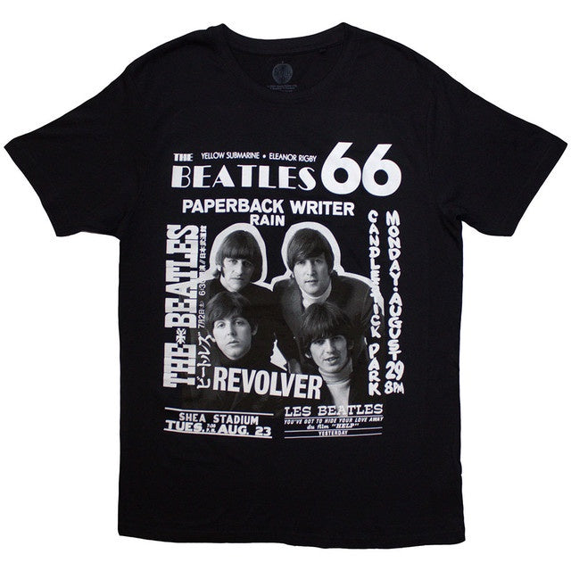 The Beatles Unisex T-Shirt: 1966 (Black)