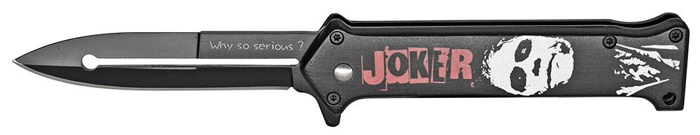 4.5" Spring Assist Joker Folding Pocket Knife - Black