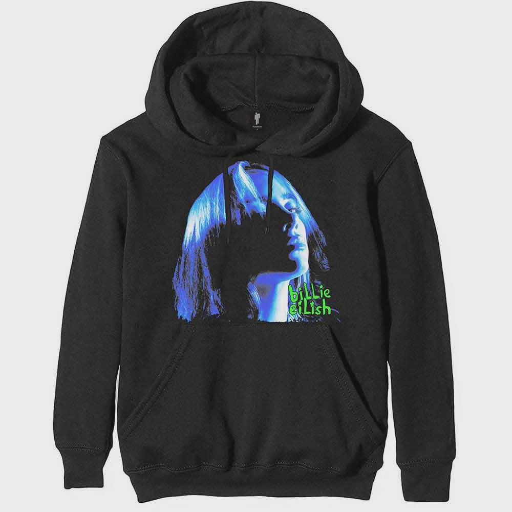 Billie Eilish Hoodie: Neon Shadow Blue