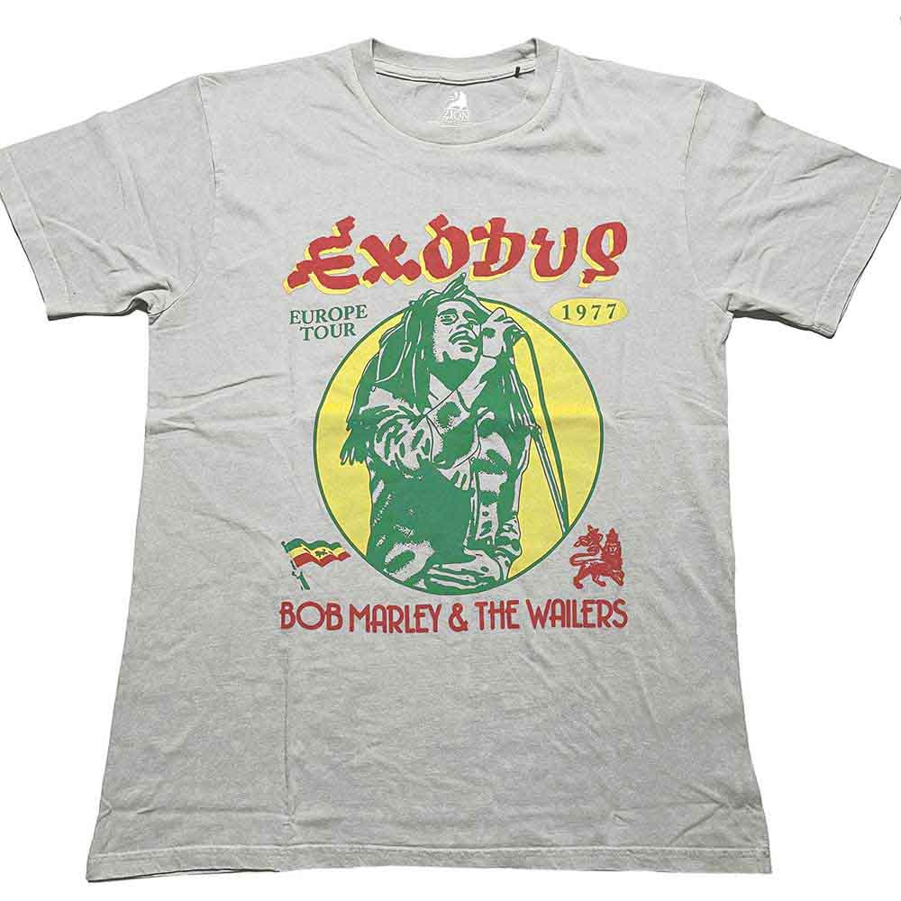 BOB MARLEY UNISEX T-SHIRT: 1977 TOUR (WASH COLLECTION)