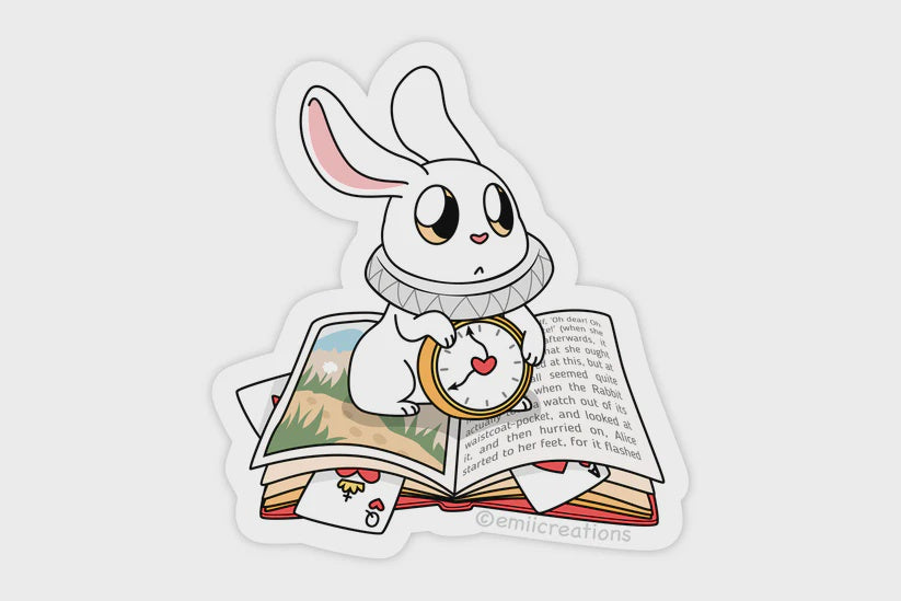 Alice in Wonderland Bunny Sticker