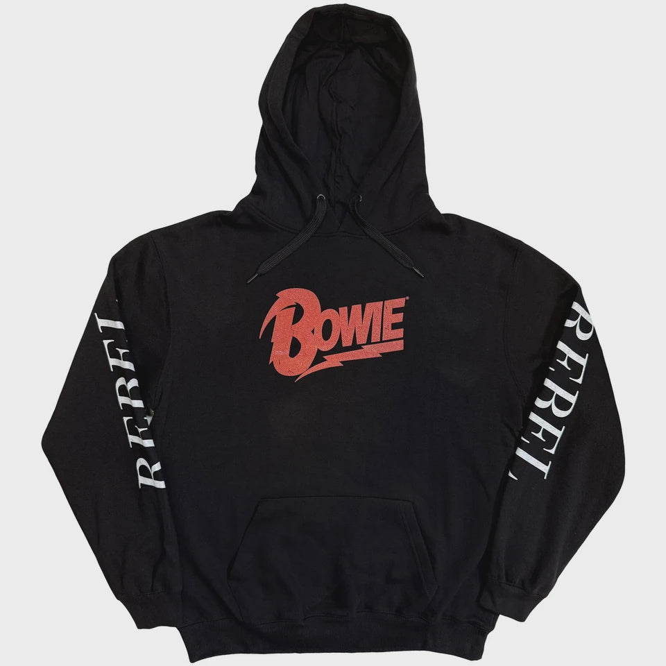 David Bowie Rebel Rebel Black Hoodie