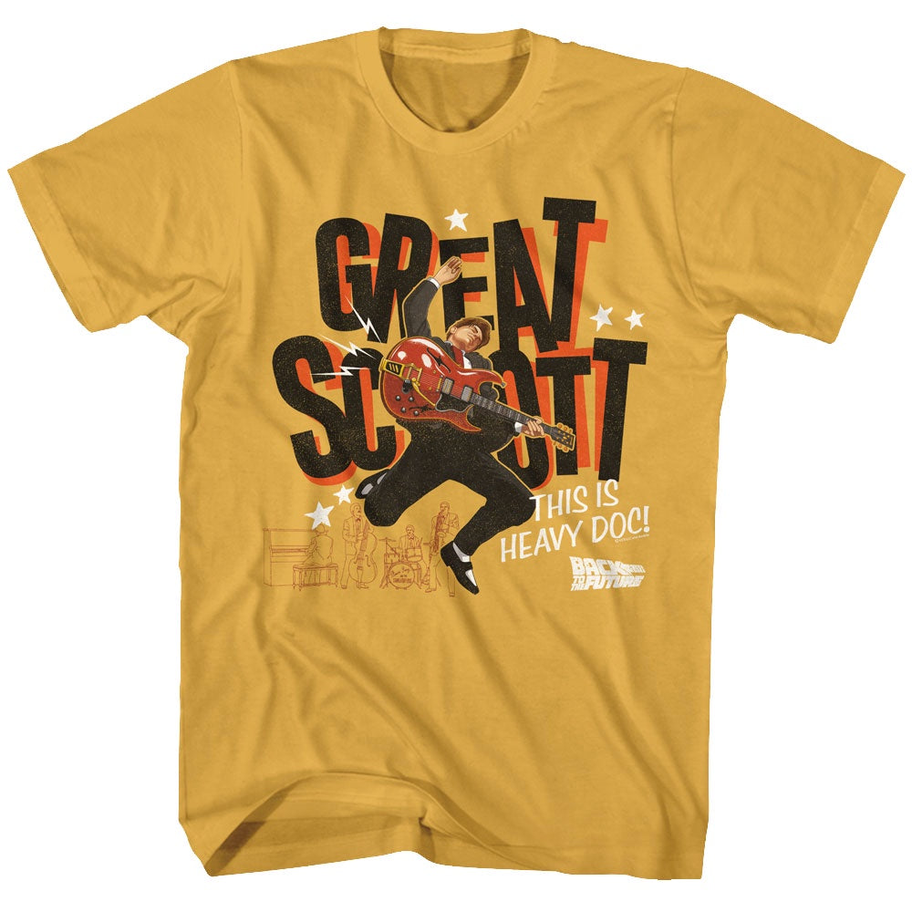 Back to the Future Great Scott Guitar Playing T-Shirt