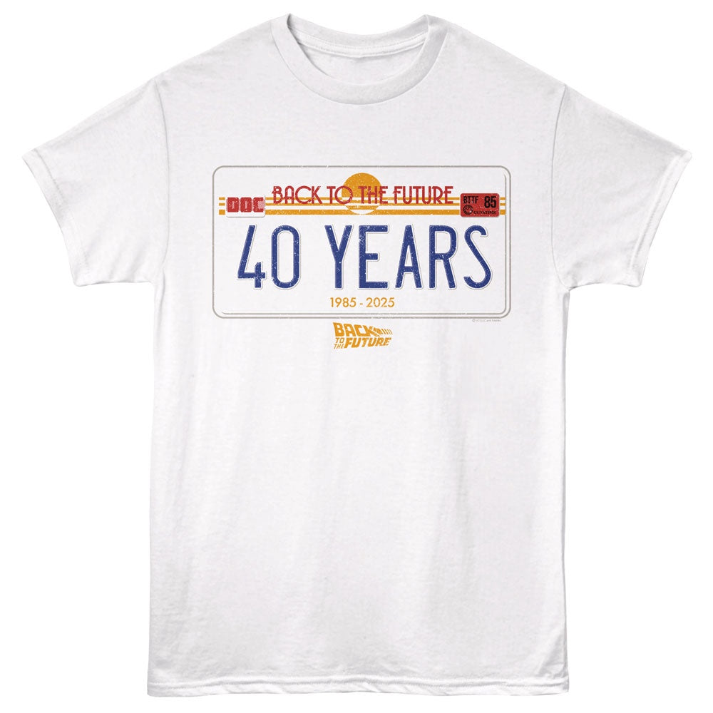 Back to the Future 40 Years Plate T-Shirt