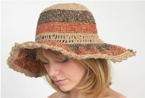 Multicolor Hemp-Cotton Summer Hat