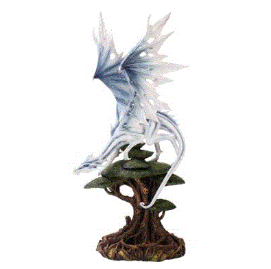 Pacific - Large White Dragon Statue 10985