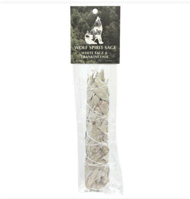 Wolf Spirit Sage - White Sage & Frankincense Stick