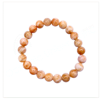 Orange Calcite Beaded Bracelet