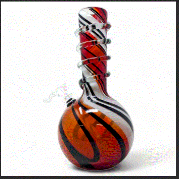 10" Big Ball Base Twist Grip Soft Glass Pipe